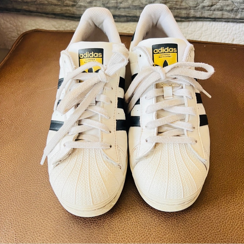 Adidas Superstar White and Black Classic Sneakers